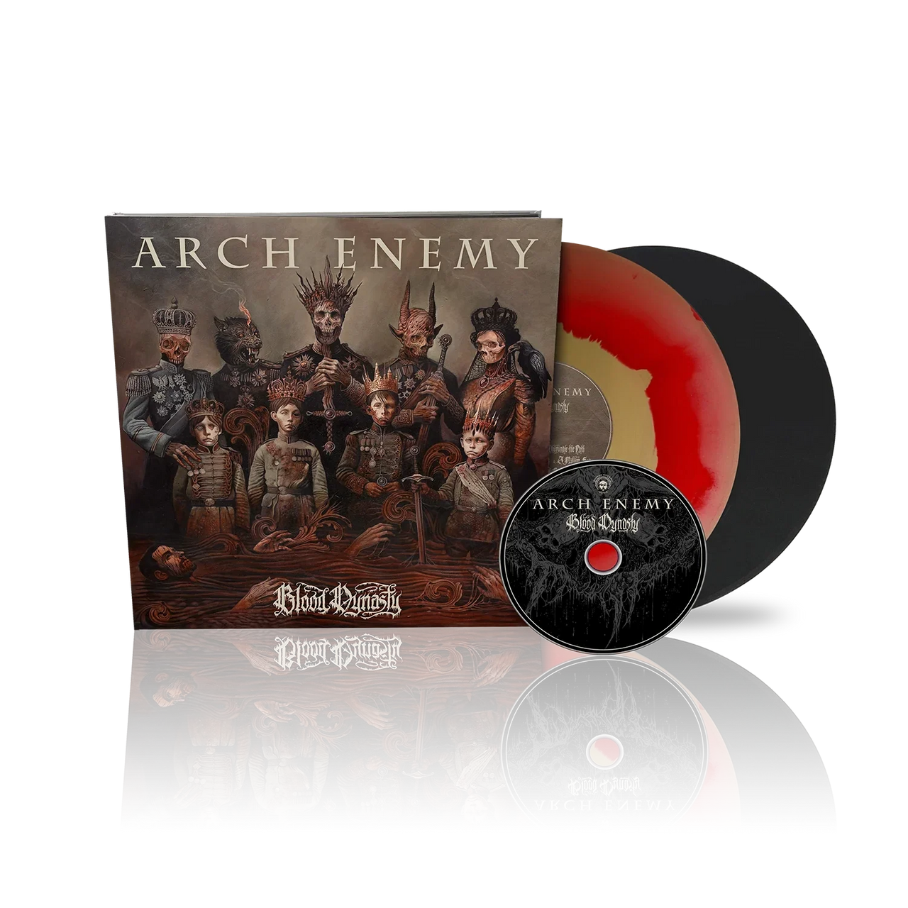 Arch Enemy - Blood Dynasty Deluxe A/B split (Red&Golden) LP+bonus LP+CD Artbook & Art Print