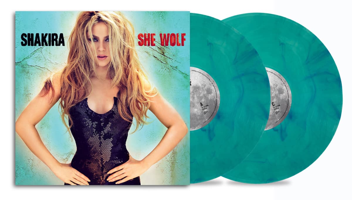 Shakira - She Wolf (Sea Glass Coloured & Turqoise Swirls Coloured Vinyl)